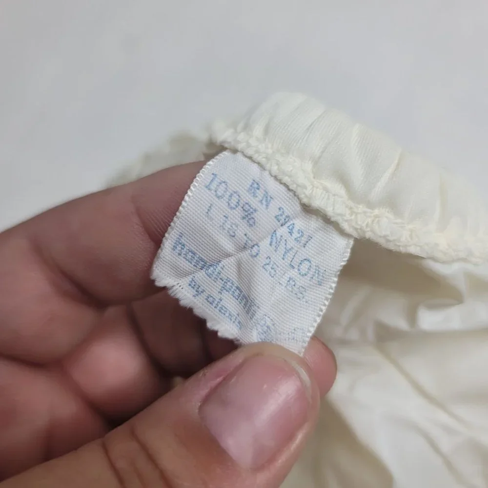 vintage floral ruffle lace cloth diaper cover bloomer side snaps 18-25 pounds